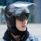 Maxbell Universal Motorcycle Helmet 2 Visors for Commuting Cycling Motorbike Black