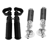 Maxbell 2x Motorcycle 7/8" Crash Bar Highway Footpegs Accessory Universal 22mm Black