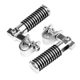 Maxbell 2x Motorcycle 7/8" Crash Bar Highway Footpegs Accessory Universal 22mm Argent