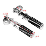 Maxbell 2x Motorcycle 7/8" Crash Bar Highway Footpegs Accessory Universal 22mm Argent