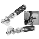 Maxbell 2x Motorcycle 7/8" Crash Bar Highway Footpegs Accessory Universal 22mm Argent