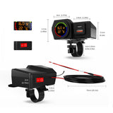 Maxbell 12V-24V Motorcycle USB Phone Charger QC 3.0 Port for Smartphone Cameras