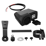 Maxbell Motorcycle Mounted Charger 2 USB Digital Display Dustproof for GPS