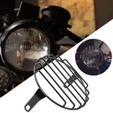 Maxbell 5.75" Motorcycle Headlamp Mesh Grill Guard Protective for Modification Vertical net