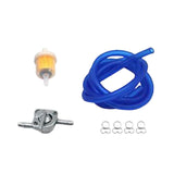 Maxbell Professional Gas Fuel Switch with Filter Fuel Line for Motorcycle Blue
