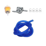 Maxbell Professional Gas Fuel Switch with Filter Fuel Line for Motorcycle Blue