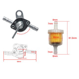Maxbell Professional Gas Fuel Switch with Filter Fuel Line for Motorcycle Blue