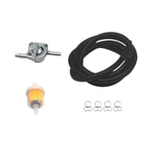 Maxbell Professional Gas Fuel Switch with Filter Fuel Line for Motorcycle Black