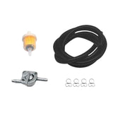 Maxbell Professional Gas Fuel Switch with Filter Fuel Line for Motorcycle Black
