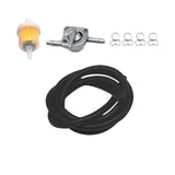Maxbell Professional Gas Fuel Switch with Filter Fuel Line for Motorcycle Black