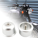 Maxbell 2 Pieces Handlebar Grips Caps for Triumph Scrambler 1200XC 2018-2022 Argent
