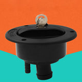 Maxbell Gravity Water Inlet Leakproof with Keys for Motorhome Camper Boat Black 28mm