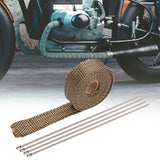 Maxbell Exhaust Pipe Heat Wrap with 4Pcs Ties Anti Scalding Heat Insulation Cloth