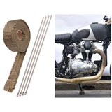 Maxbell Exhaust Pipe Heat Wrap with 4Pcs Ties Anti Scalding Heat Insulation Cloth