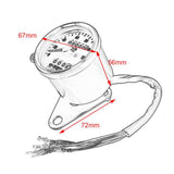 Maxbell Motorbicycle Instrument Digital Tachometer for Motorbike Modification Electroplated black