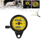 Maxbell Motorbicycle Instrument Digital Tachometer for Motorbike Modification Black yellow