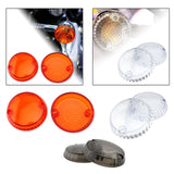 Maxbell 2x Turn Signal Lens Cover Acrylic for Yamaha V-Star 650 1100 Royal Star Orange