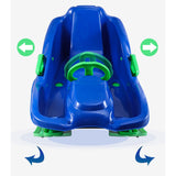 Maxbell Steerable Snow Sled Snow Tubes Sledding Heightened Back for Adults Kids Red