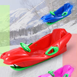 Maxbell Steerable Snow Sled Snow Tubes Sledding Heightened Back for Adults Kids Red