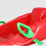 Maxbell Steerable Snow Sled Snow Tubes Sledding Heightened Back for Adults Kids Red
