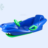 Maxbell Steerable Snow Sled Snow Tubes Sledding Heightened Back for Adults Kids Red
