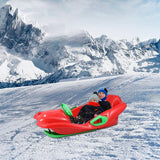 Maxbell Steerable Snow Sled Snow Tubes Sledding Heightened Back for Adults Kids Red