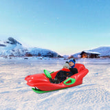 Maxbell Steerable Snow Sled Snow Tubes Sledding Heightened Back for Adults Kids Red