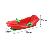 Maxbell Steerable Snow Sled Snow Tubes Sledding Heightened Back for Adults Kids Red