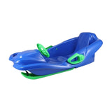 Maxbell Steerable Snow Sled Snow Tubes Sledding Heightened Back for Adults Kids Blue