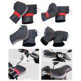 Maxbell Windproof Motorcycle Handlebar Muffs Soft Warm Winter for Snowmobile 35cmx28cm Reflective