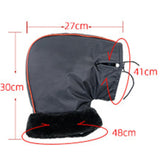 Maxbell Windproof Motorcycle Handlebar Muffs Soft Warm Winter for Snowmobile 30cmx27cm