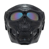 Maxbell Skull goggles Mask Adjustable for Skiing Snowing Motorcycling Movie Prop Black Colorful Lens