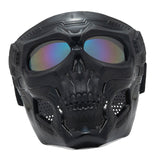 Maxbell Skull goggles Mask Adjustable for Skiing Snowing Motorcycling Movie Prop Black Colorful Lens