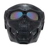 Maxbell Skull goggles Mask Adjustable for Skiing Snowing Motorcycling Movie Prop Black Colorful Lens