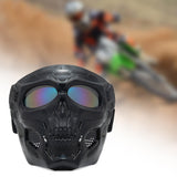 Maxbell Skull goggles Mask Adjustable for Skiing Snowing Motorcycling Movie Prop Black Colorful Lens
