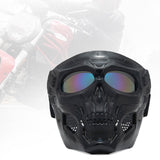 Maxbell Skull goggles Mask Adjustable for Skiing Snowing Motorcycling Movie Prop Black Colorful Lens