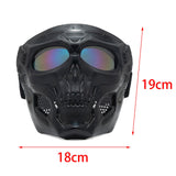 Maxbell Skull goggles Mask Adjustable for Skiing Snowing Motorcycling Movie Prop Black Colorful Lens