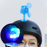 Maxbell Wind Powered Luminous Small Fan Styling for Motocross Ornaments Parts Blue