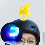 Maxbell Wind Powered Luminous Small Fan Styling for Motocross Ornaments Parts Yellow