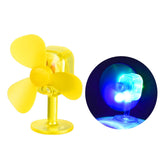 Maxbell Wind Powered Luminous Small Fan Styling for Motocross Ornaments Parts Yellow