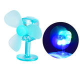 Maxbell Wind Powered Luminous Small Fan Styling for Motocross Ornaments Parts Light Blue