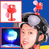 Maxbell Wind Powered Luminous Small Fan Styling for Motocross Ornaments Parts Red