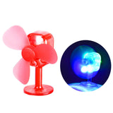 Maxbell Wind Powered Luminous Small Fan Styling for Motocross Ornaments Parts Red