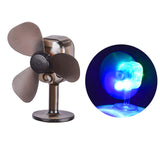 Maxbell Wind Powered Luminous Small Fan Styling for Motocross Ornaments Parts Black