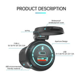Maxbell USB Charger Socket PD Type C + QC 3.0 Quick Charge for Marine Scooter