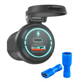 Maxbell Modified USB Charger Socket PD Type C + QC 3.0 for Boats Golf Cart