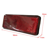 Maxbell Motorcycle Rear Reflector Rectangle Reflective for Bicycle Motorbike