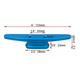 Maxbell Dock Cleat Easy Installation 6" Direct Replaces Durable Accessories 2 Hole Blue