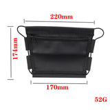 Maxbell PU Leather Motorcycle Seat Bag Durable Pouch Tool Black for Scooter