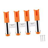 Maxbell Four Hole Bucket Rod Holder Pole Tube Stand The Rod Barrel for Garage orange